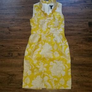 New Directions Yellow and White Dress Size 10